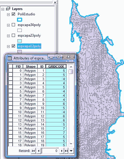 Atributos del feature en arcgis