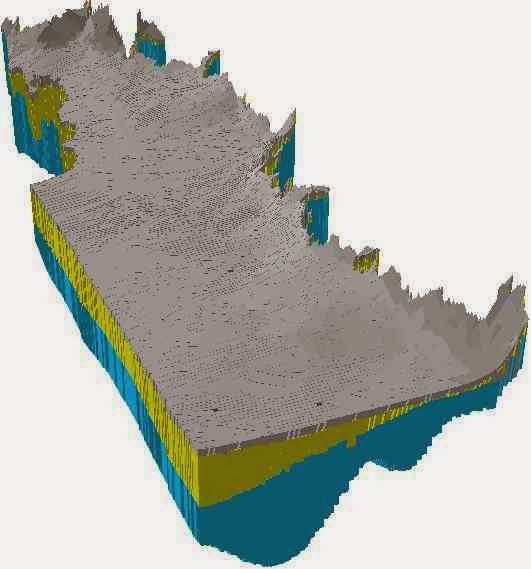 Bloque diagrama con arcscene de arcgis