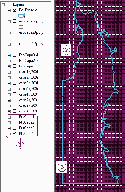 shape de puntos para capas en arcgis