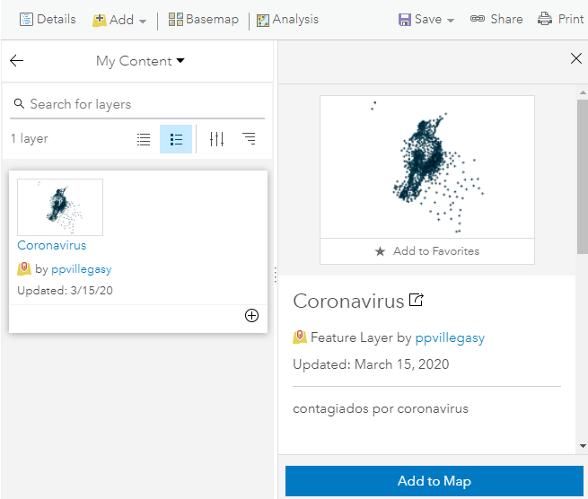 Crear un mapa con ArcGis online