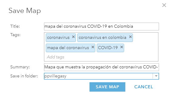 Crear un mapa con ArcGis online